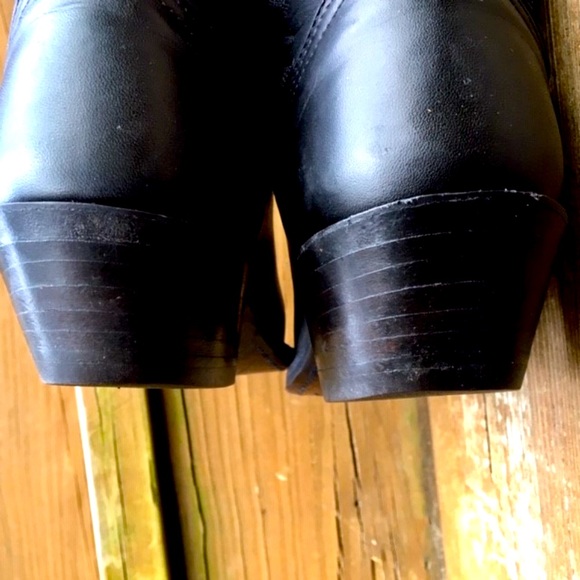 Nocona Vintage USA Texas Black Embroidered Genuine Leather Cowgirl Western Boots - Picture 7 of 10